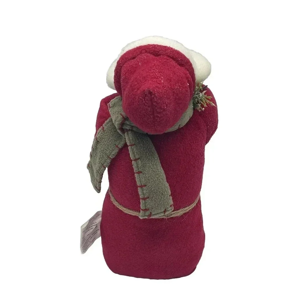Primitive Christmas Red Flannel Coat, Bearded Santa 13